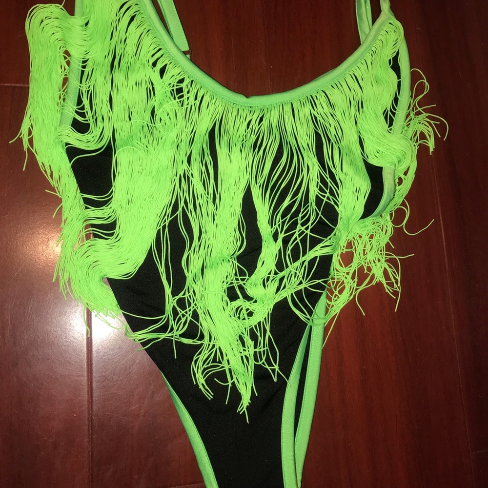 Neon green bodysuit